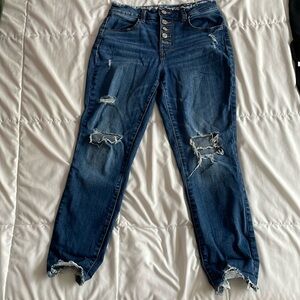 Super high rise skinny ripped jeans from Maurice’s
